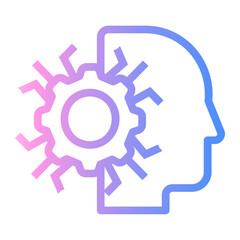 artificial neural network Line Gradient Icon