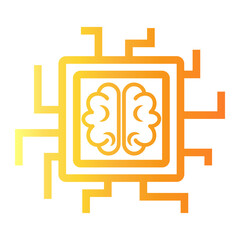 chip Line Gradient Icon