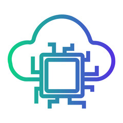 artificial intelligence Line Gradient Icon