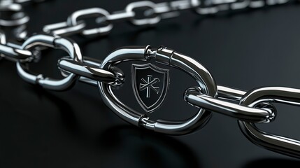 Obraz premium Chains Representing Compliance Security and Trust, Compliance 