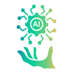 artificial intelligence. ai Gradient icon