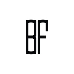 Fototapeta premium BF monogram logo design letter text name symbol monochrome logotype alphabet character simple logo
