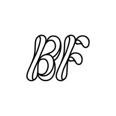 BF monogram logo design letter text name symbol monochrome logotype alphabet character simple logo