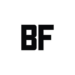 Obraz premium BF monogram logo design letter text name symbol monochrome logotype alphabet character simple logo