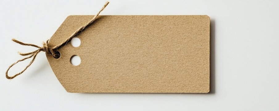 A blank tag on a white background, with text space for personalization and details