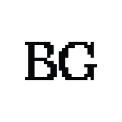 BG monogram logo design letter text name symbol monochrome logotype alphabet character simple logo