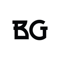 BG monogram logo design letter text name symbol monochrome logotype alphabet character simple logo