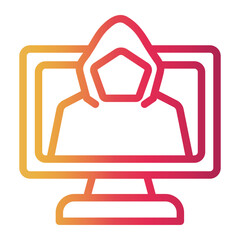 hacker Line Gradient Icon