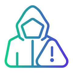 warning Line Gradient Icon
