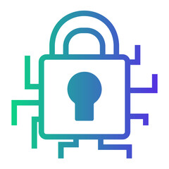 cyber security Line Gradient Icon