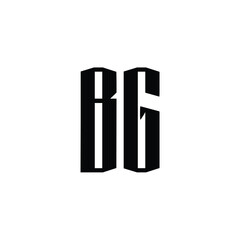 BG monogram logo design letter text name symbol monochrome logotype alphabet character simple logo