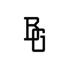 BG monogram logo design letter text name symbol monochrome logotype alphabet character simple logo