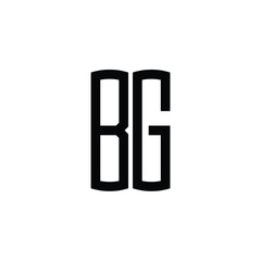 BG monogram logo design letter text name symbol monochrome logotype alphabet character simple logo