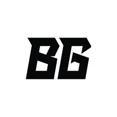 BG monogram logo design letter text name symbol monochrome logotype alphabet character simple logo