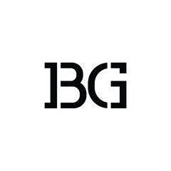 BG monogram logo design letter text name symbol monochrome logotype alphabet character simple logo