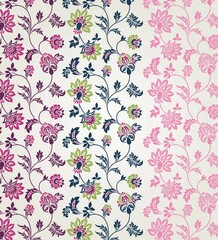 wedding card design, traditional paisley floral pattern , royal India	