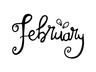 Fototapeta premium February lettering