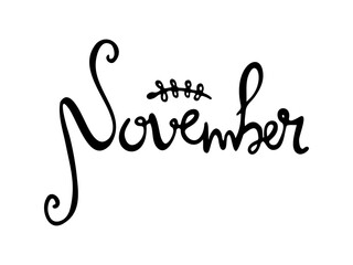 November lettering