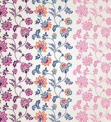 wedding card design, traditional paisley floral pattern , royal India	