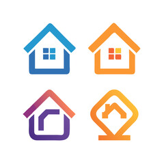 log cabin pancake house. modern roof top or house logo. Home button icons set. Home page icon. Simple house symbols. Building icon. Vector illustratio. 