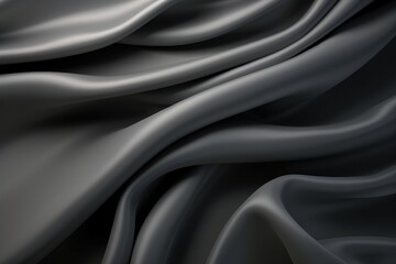 Obraz premium Elegant dark fabric draping gracefully, showcasing smooth textures and soft shadows