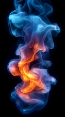 Obraz premium Abstract Digital Art Glowing Smoke Colors