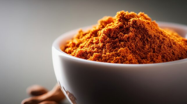 Exploring the rich aroma of turmeric powder kitchen food photography warm lighting close-up culinary insights