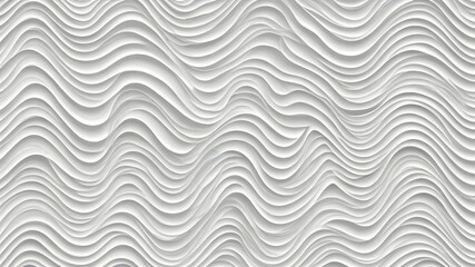 Stylish modern monochrome minimalist white wave abstract pattern background