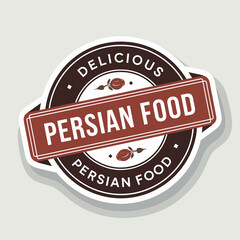 Obraz premium Elegant Persian Food Badge Logo Design