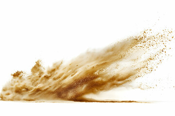 Photo Dust Explosion Brown Powder Particles Abstract Background