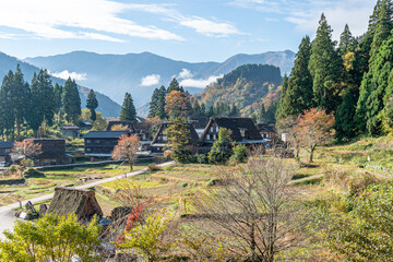 世界遺産 五箇山相倉合掌造り集落 秋