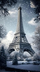 Illustration Winter Snow Tower Europe Landscape Travel Architecture Cold Season Sky