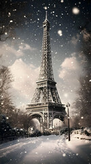 Photo Winter Snowfall Metal Tower Snowy Landscape Scenic