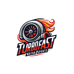 turbofast motor sports raching logo, motor sports logo vector. modern sports logo, supar fast logo