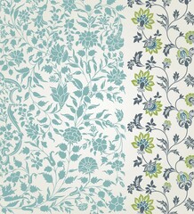 wedding card design, traditional paisley floral pattern , royal India	