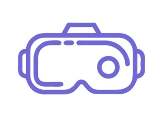 Virtual reality icon. Augmented reality icon. VR headset symbol. VR goggles icon. AR vision icon. vr headset icon. ar googles icon. Isolated.