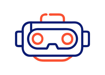 Virtual reality icon. Augmented reality icon. VR headset symbol. VR goggles icon. AR vision icon. vr headset icon. ar googles icon. Isolated.