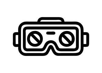 Virtual reality icon. Augmented reality icon. VR headset symbol. VR goggles icon. AR vision icon. vr headset icon. ar googles icon. Isolated.