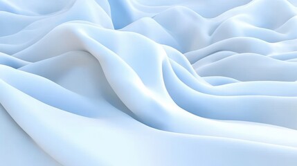 Obraz premium Abstract Light Blue Fabric Texture with Smooth Folds