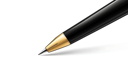 a black pen with silver cap