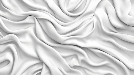 Obraz premium Abstract White Fabric Texture with Soft Waves