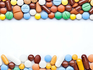 Photo Assorted Pills and Capsules Medicine Healthcare Background