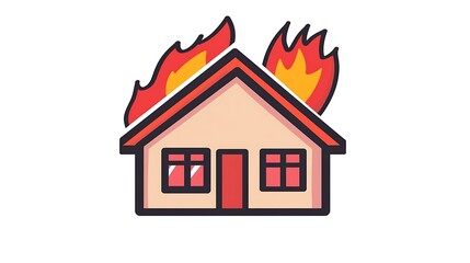 a house on fire