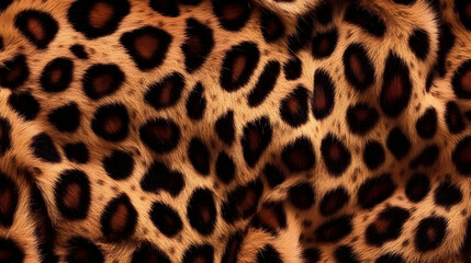 Realistic Image - Animal Print Fur Texture, Spots, Brown, Black, Wildlife