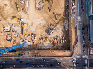 A High Rise Construction Site in Downtown Raleigh North Carolina: Engineering, Industry, Occupations
