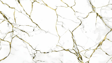 Obraz premium Abstract Background - White Marble with Gold Veins Texture