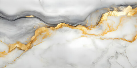 Naklejka premium Abstract Background Illustration - White, Gray, Gold, Marble, Luxury, Elegant, Texture, Design, Art