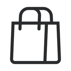 icon a shopping bag representing retail e-commerce and online shopping.