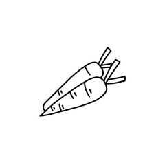 carrot line doodle