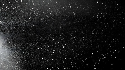 Obraz premium Abstract Background - Sparkling Silver Glitter on Black